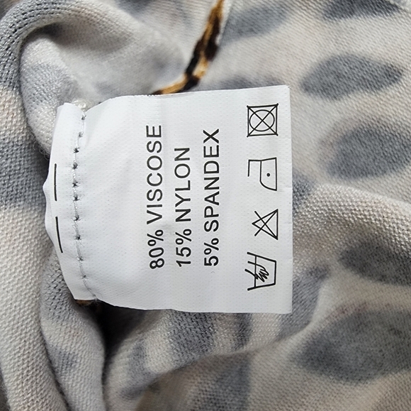 Fontana Cheeta Print Knit Gem Square Neck Women's Tank Top Size XL - Picture 5 of 8